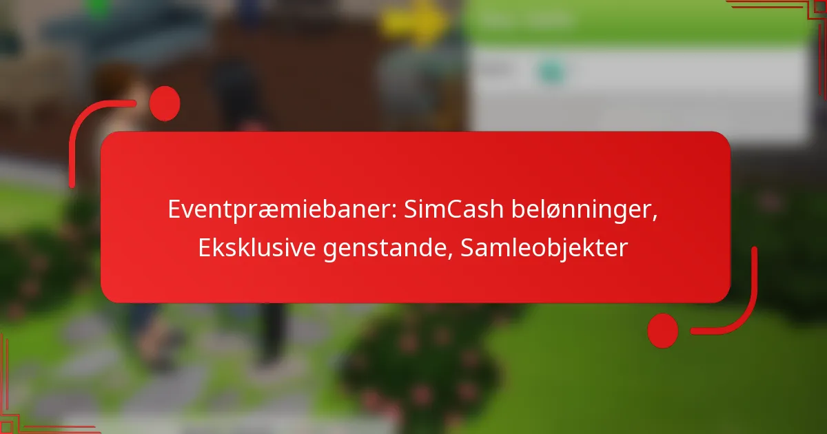 Eventpræmiebaner: SimCash belønninger, Eksklusive genstande, Samleobjekter