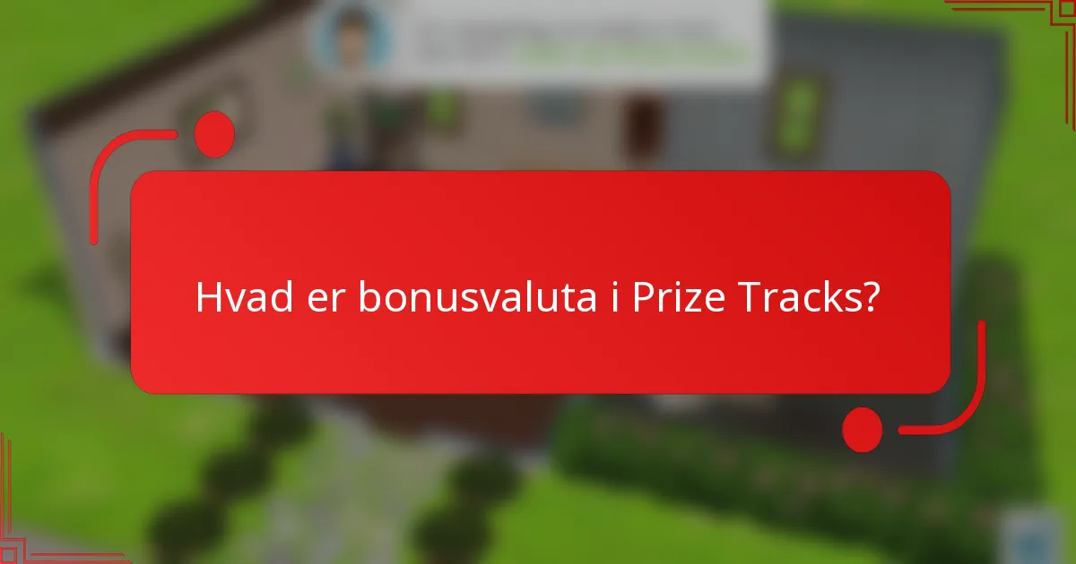 Hvad er bonusvaluta i Prize Tracks?
